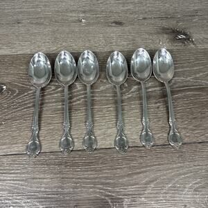 Towle Lauffer Germany Stainless Steel 18/8 Rose Antique 7”Spoon ~set Of 6